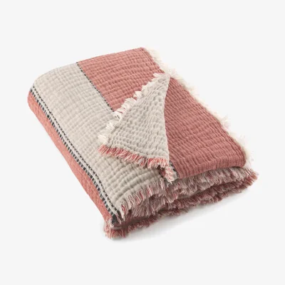 La Redoute Markita Two-Tone Muslin Throw