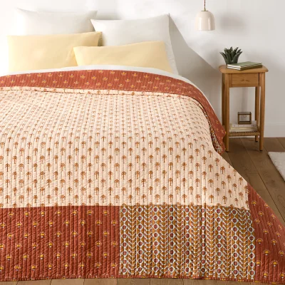 La Redoute Nizar Kantha Bedspread Kantha with Patchwork Print in Washed Cotton
