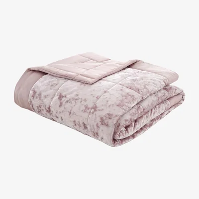 La Redoute Crushed Velvet Bedspread 220x220cm