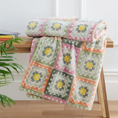 La Redoute Crochet Print Throw