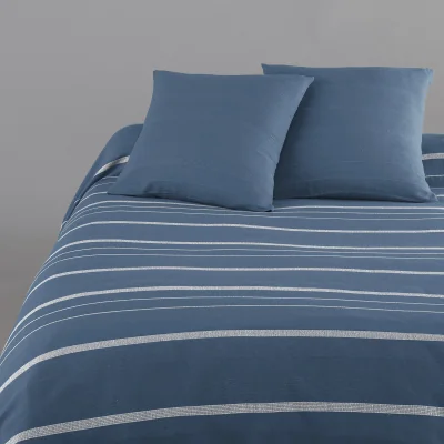La Redoute Nedo Striped Fringed 100% Cotton Bedspread