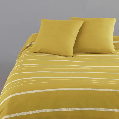 La Redoute Nedo Striped Fringed 100% Cotton Bedspread