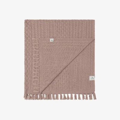 Loaf Chunky Knit Throw in Rusted Rose