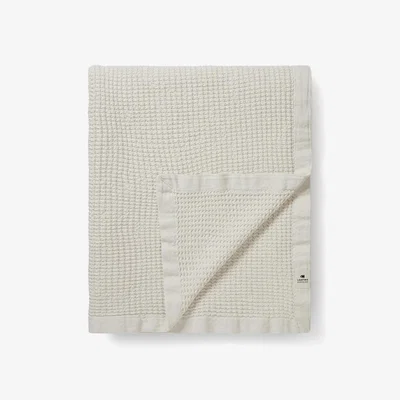 Loaf Waffle Throw in Vintage White