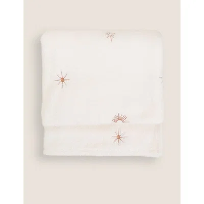 Marks & Spencer M&S Fleece Moon and Stars Throw - Cream, Cream