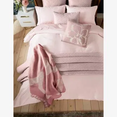 Marks & Spencer Ted Baker Pure Wool Magnolia Jacquard Throw - Pink, Pink,Blue