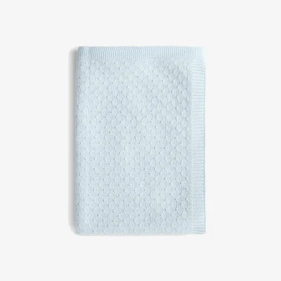 Marks & Spencer M&S Pure Cotton Knitted Shawl Blue