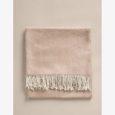 Marks & Spencer M&S Herringbone Throw Neutral