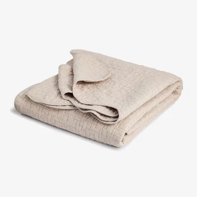 Marks & Spencer M&S Quilted Scallop Bedspread Neutral
