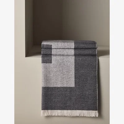 Marks & Spencer M&S X Kelly Hoppen Border Throw - Grey Mix, Grey Mix