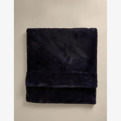 Marks & Spencer M&S Supersoft Faux Fur Large Throw Navy