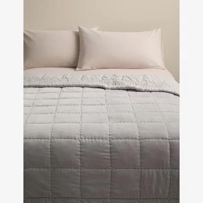 Marks & Spencer M&S Pure Cotton Velvet Bedspread Dove