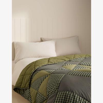 Marks & Spencer M&S Pure Cotton Quilted Patchwork Bedspread Green