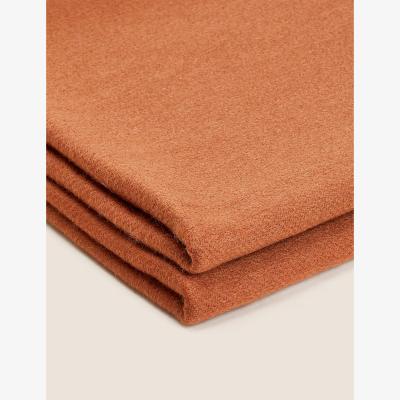 Marks & Spencer M&S X Fired Earth Wool Blend Faux Mohair Throw - Rust, Rust