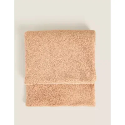Marks & Spencer M&S Luxury Boucle Throw - Caramel, Caramel