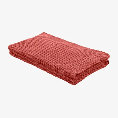 Marks & Spencer LAURA ASHLEY HOME Pure Cotton Parker Knitted Throw Red