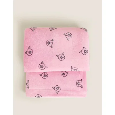 Marks & Spencer M&S Fleece Percy Pig™ Throw - Pink, Pink