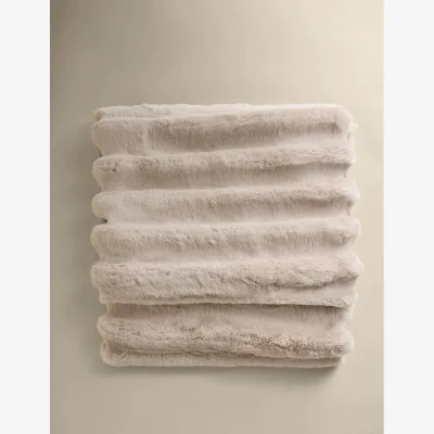 Marks & Spencer M&S Ribbed Chunky Adult Throw Neutral