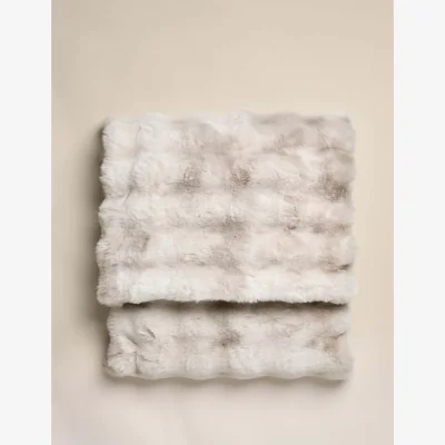 Marks & Spencer M&S Bubble Faux Fur Throw Natural
