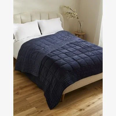 Marks & Spencer M&S Cotton Velvet Quilted Bedspread - Large - Pink, Pink