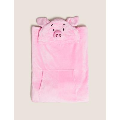 Marks & Spencer Adults' Fleece Percy Pig™ Hooded Blanket - Small - Pink, Pink