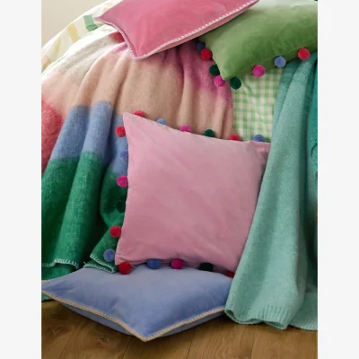 Marks & Spencer Bluebellgrey Wool Rich Lochside Knitted Throw Blue Mix