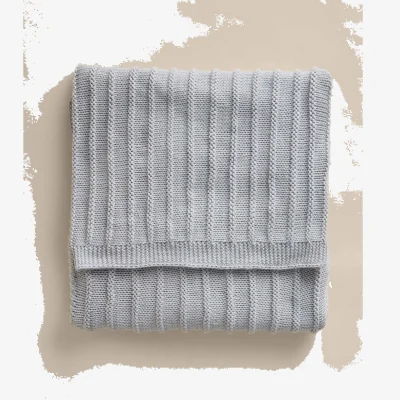 Marks & Spencer M&S Ribbed Knitted Throw Rust