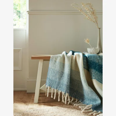 Marks & Spencer LAURA ASHLEY HOME Ortonby Throw Blue Mix