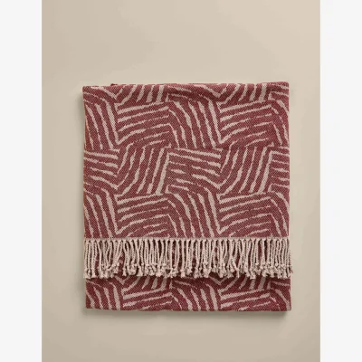 Marks & Spencer M&S Cotton Rich Geometric Throw Chestnut