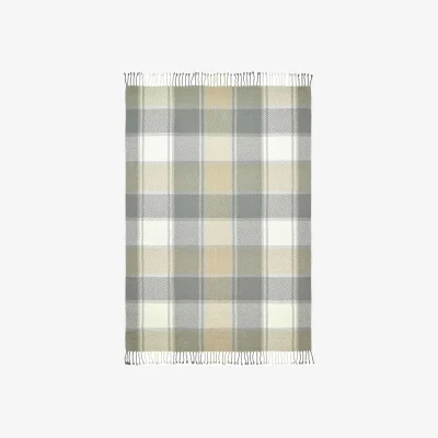 Marks & Spencer LAURA ASHLEY HOME Pure Cotton Dylan Checked Throw Grey Mix