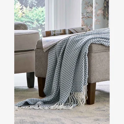 Marks & Spencer LAURA ASHLEY HOME Arya Throw Blue Mix