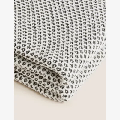 Marks & Spencer M&S Knitted Tassel Throw - Grey Mix, Grey Mix