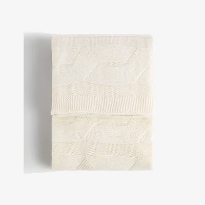 Marks & Spencer M&S Cable Knit Throw - Cream, Cream