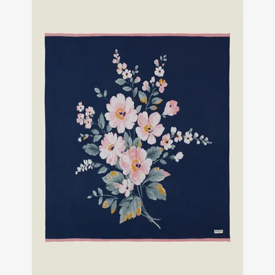 Marks & Spencer Cath Kidston Pure Cotton Spitalfields Floral Throw - Navy Mix, Navy Mix