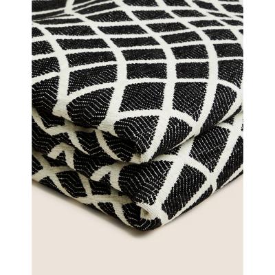 Marks & Spencer M&S Chenille Jacquard Throw - Black Mix, Black Mix