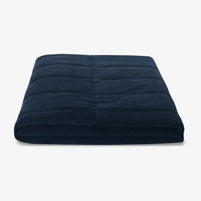 Made.com Jovian Quilted Bedspread, 225 x 220cm, Deep Navy