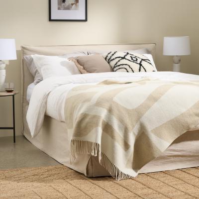 Made.com Lafant Wool Throw, 125 x 170cm, Neutral