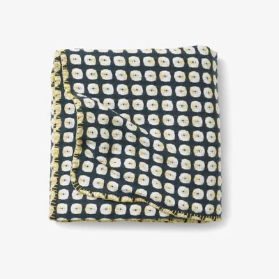 Made.com Klara Lambswool Blend Throw, 200 x 200 cm, Navy