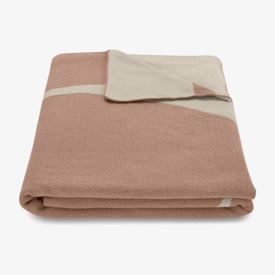 Made.com Isola 100% Cotton Knitted Throw, 130 x 170cm, Pink