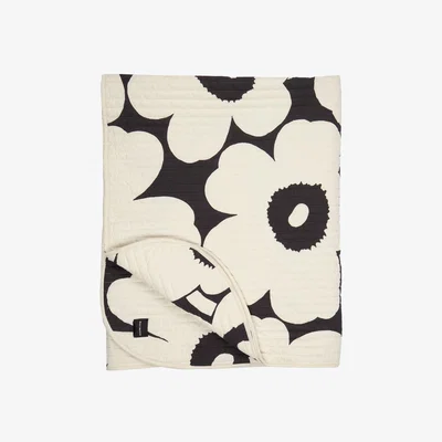 Made in Design Unikko Bedspread - / Quilted - 160 x 260 cm by Marimekko Black