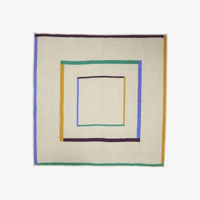 Made in Design Twist Square Plaid textile multicoloured / Quilted Bedspread - 260 x 260 cm - HÜBSCH