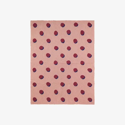 Made in Design Pois - Effet 3D Children blanket - / 120 x 160 cm by Ferm Living Pink/Red