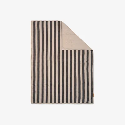 Made in Design Grand Blanket - / Quilted - 170 x 120 cm by Ferm Living Black/Beige