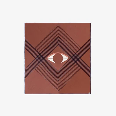 Made in Design The Eye AP9 Bedspread - / 240 x 260 cm - Quilted organic cotton by &tradition Orange/Brown