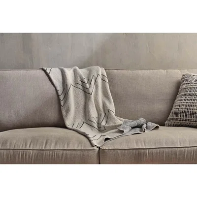 Nkuku Nkuku Kosumi Peak Throw | Cushions & Throws | Black & Brown
