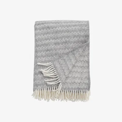 Nordic Nest Summit wool throw 130x200 cm Stone (grey)