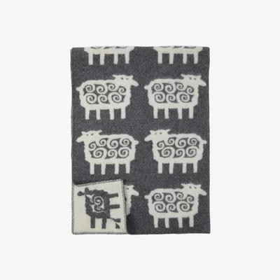 Nordic Nest Sheep wool blanket grey 130x180 cm