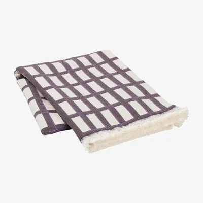 Nordic Nest Isa cotton throw 130x180 cm Decadent cocolate-purple