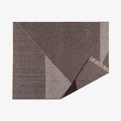 Nordic Nest Stripes wool throw 130x185 cm Brown