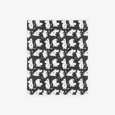 Nordic Nest Joy cotton throw 140x170 cm Black-white